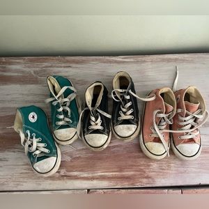 Toddler high top converse shoe bundle